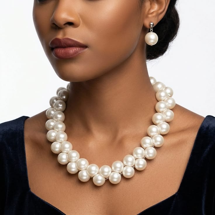 oréva Ọ̀run Choker coral necklace on bare collarbone